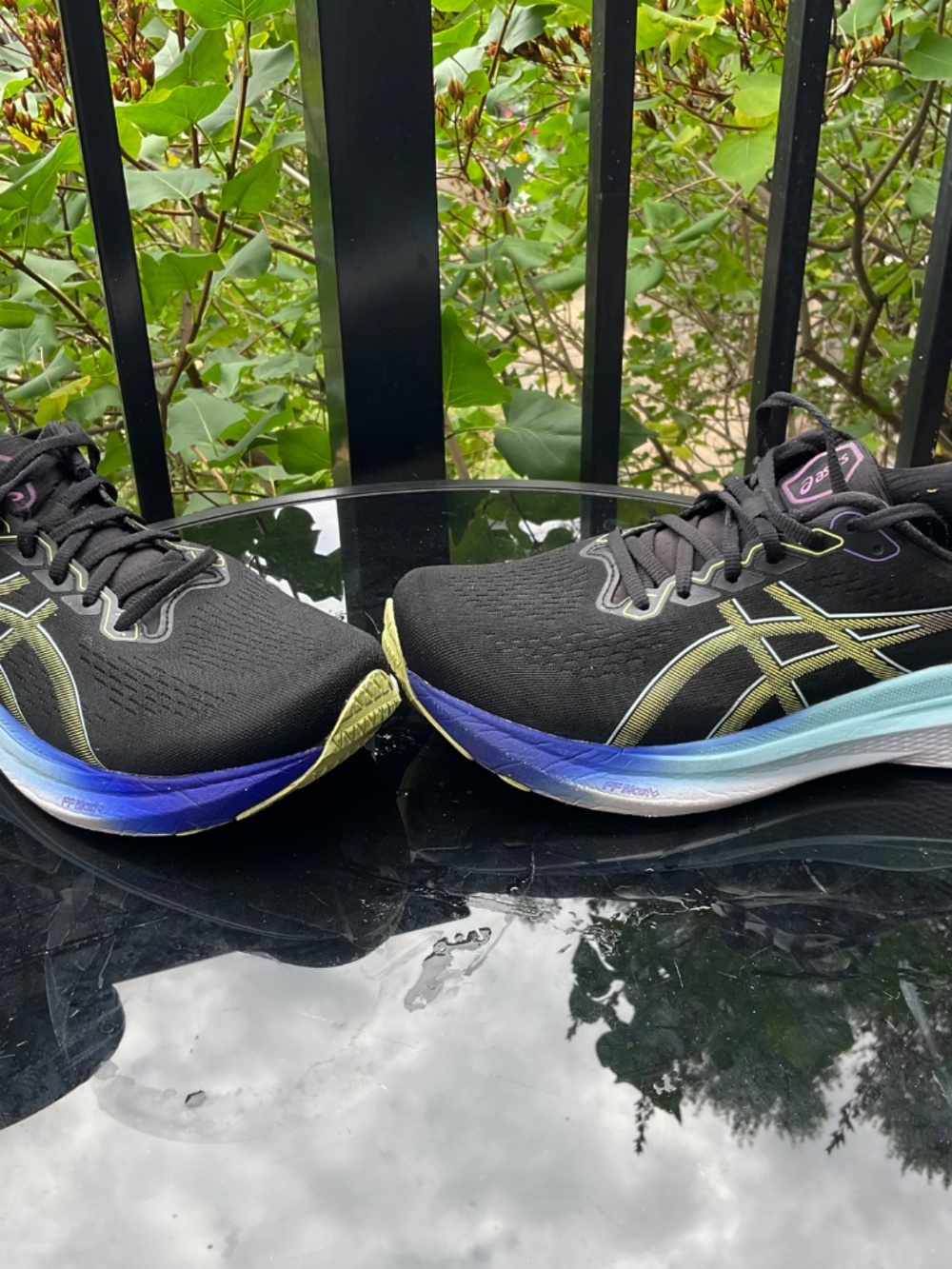 ASICS GEL-Kayano 30 Size 9.5 Black Glow Yellow Running Shoes - Picture 4 of 8